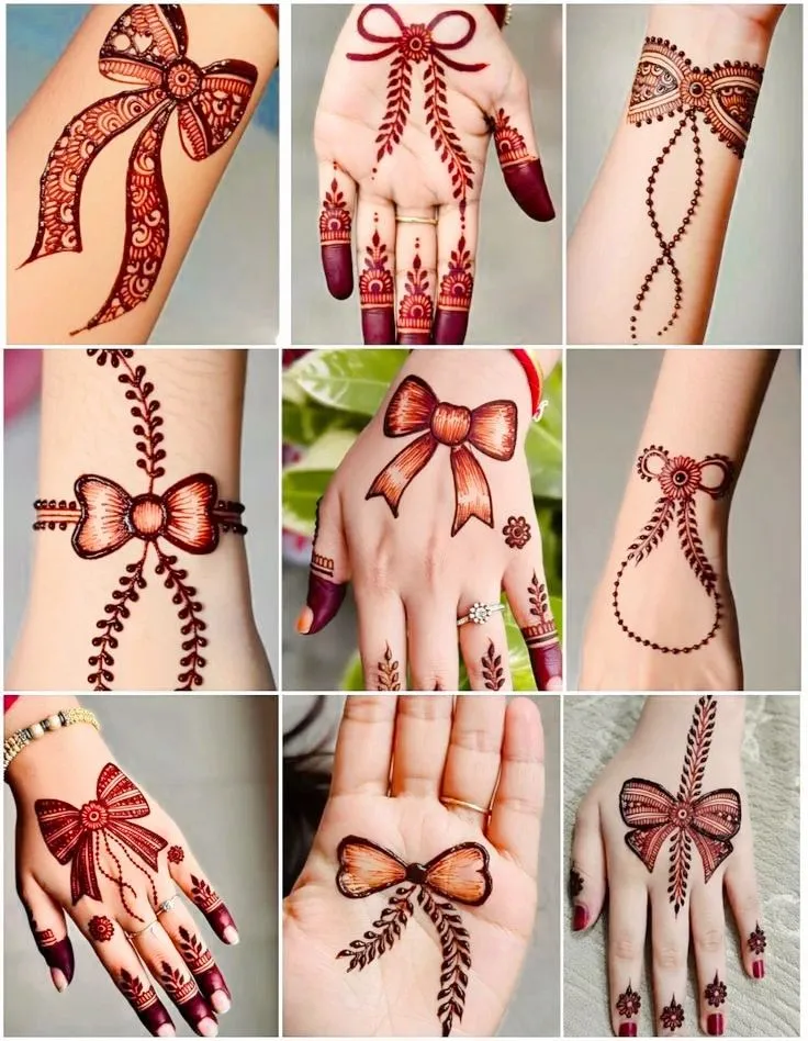 bow mehndi design