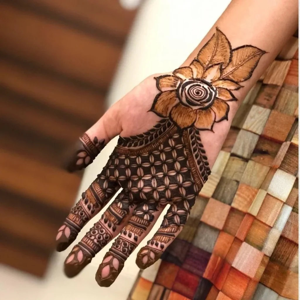 Easy Arabic Front Hand Simple Mehndi Design