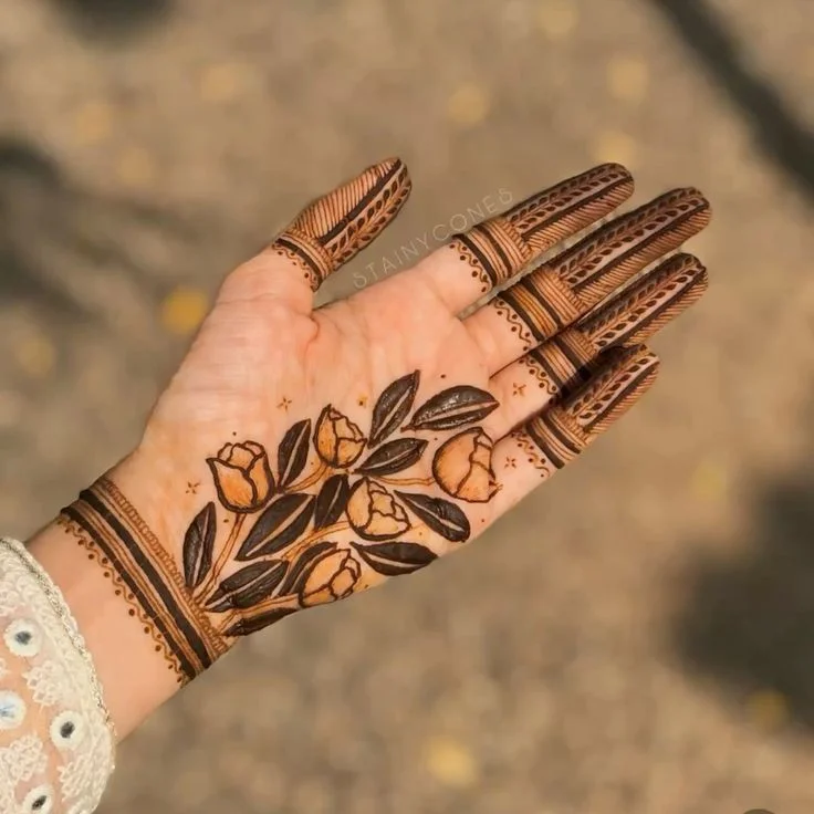 Easy Front Hand Mehndi Design