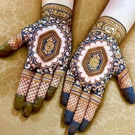Front Full Hand Mehndi Design