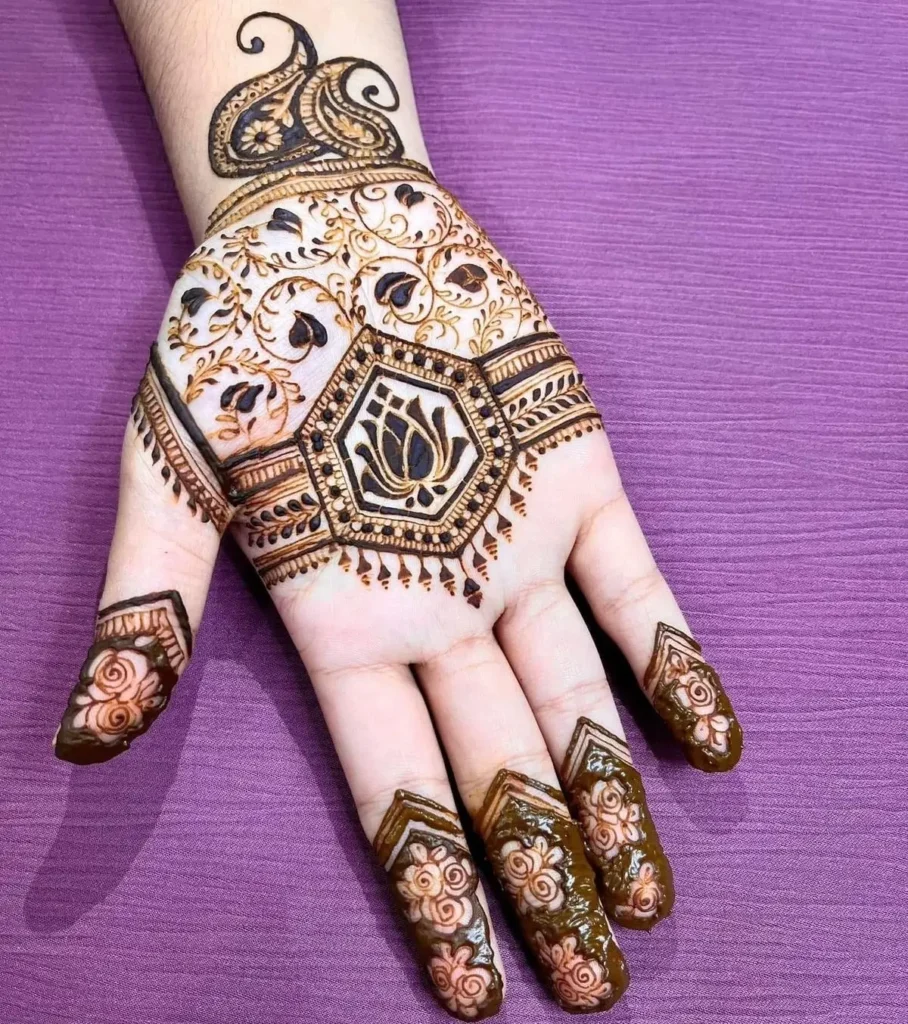Front Hand Mehndi Design Arabic