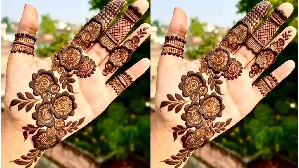 Front Hand Simple Mehndi Design Arabic