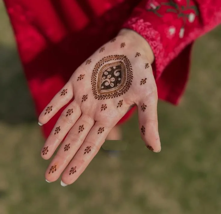 Front Hand Simple Mehndi Design Arabic