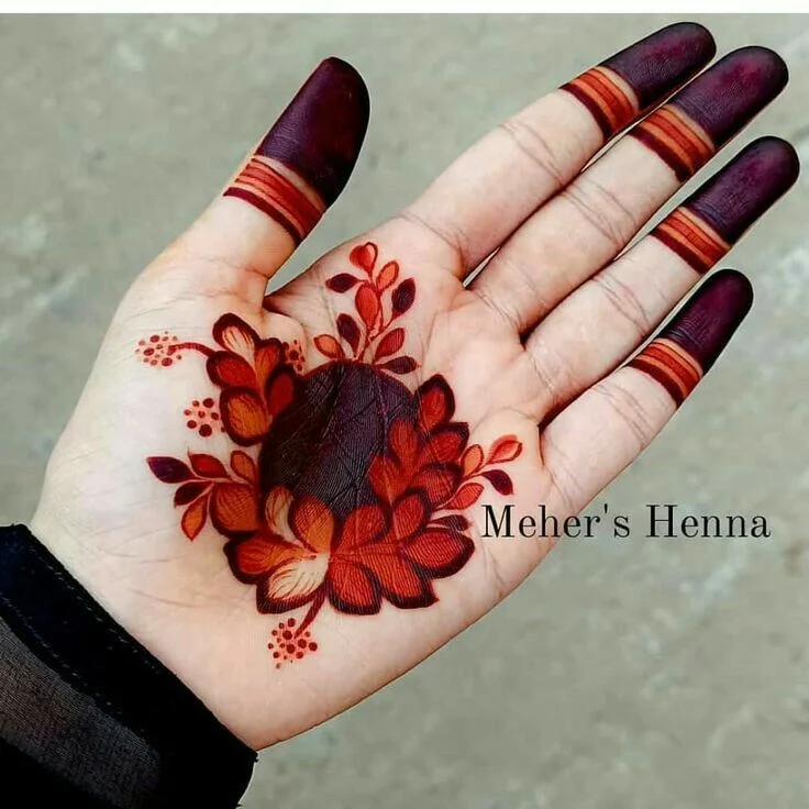 Leaf Mehndi Designs For Front Hand