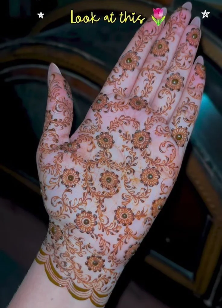 Left Hand Mehndi Design Front