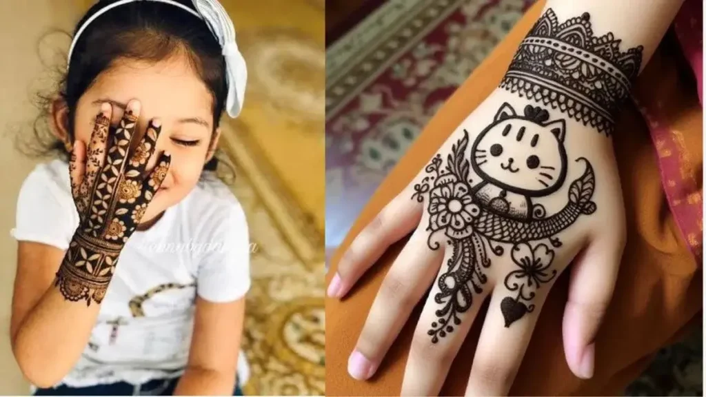 Top 80+ Simple Mehndi Designs for Kids, Babies, & Toddlers (2026) 44 7 Sal Ke Bacchon Ki Mehandi