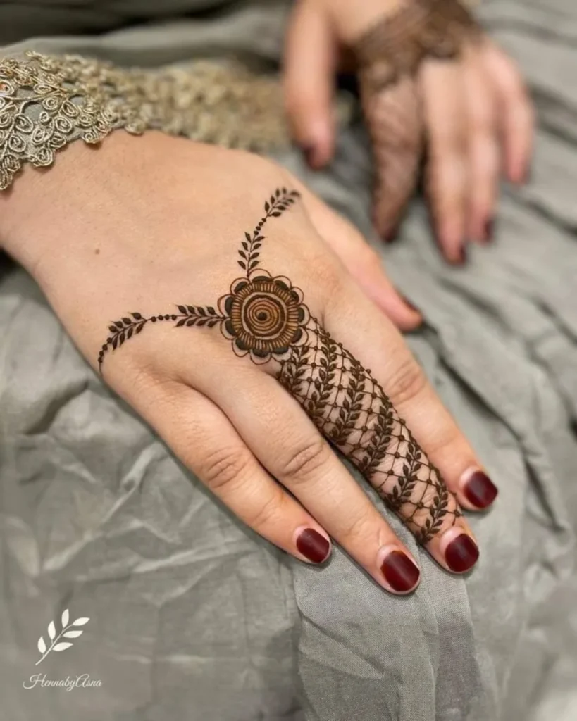 Arabic Finger Mehndi Design