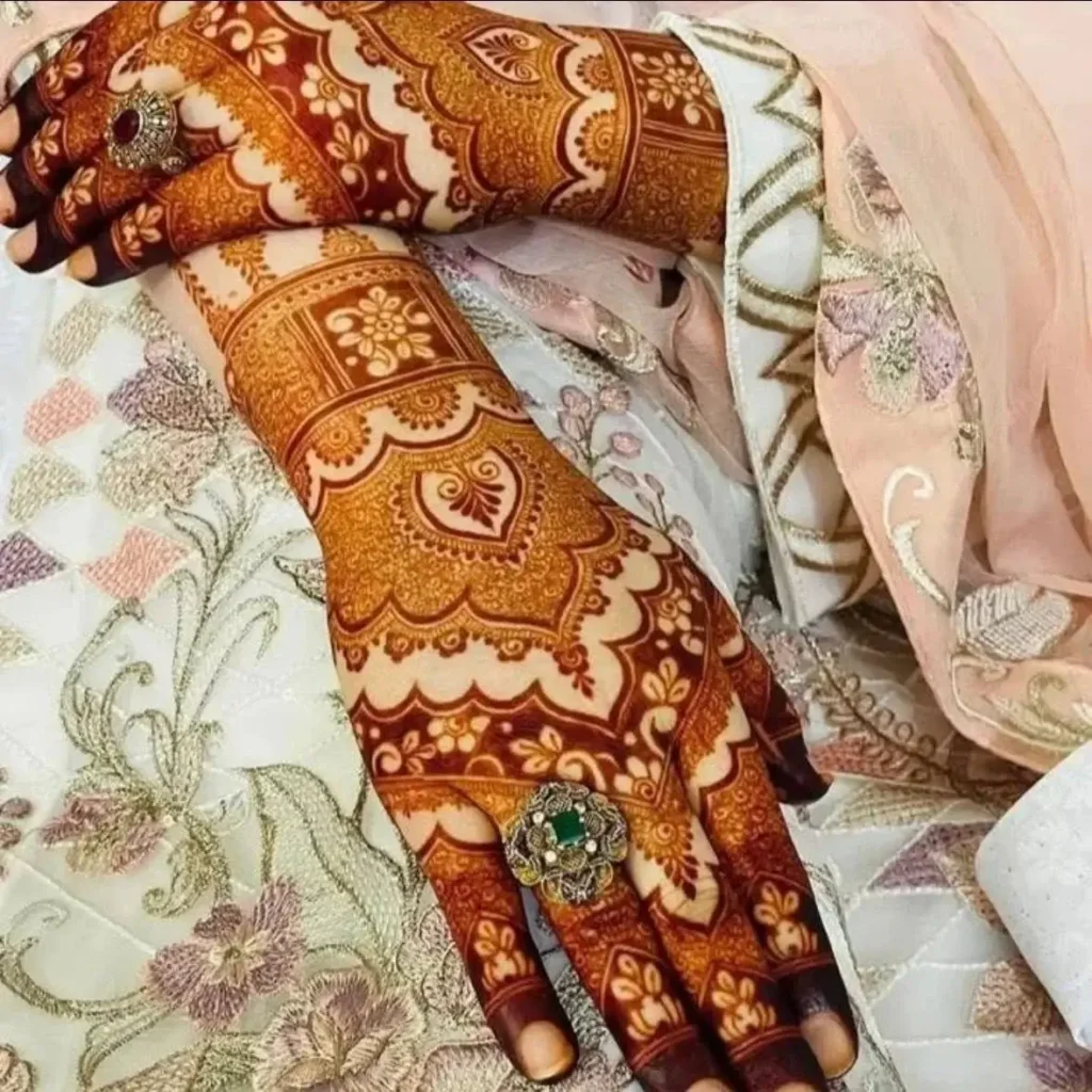 Back Full Hand Bridal Mehndi Design Simple