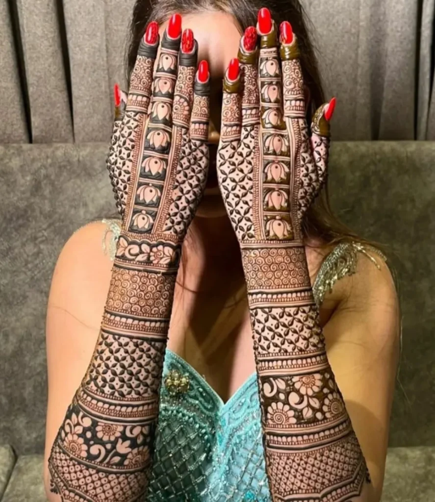 Back Hand Bridal Mehndi Design