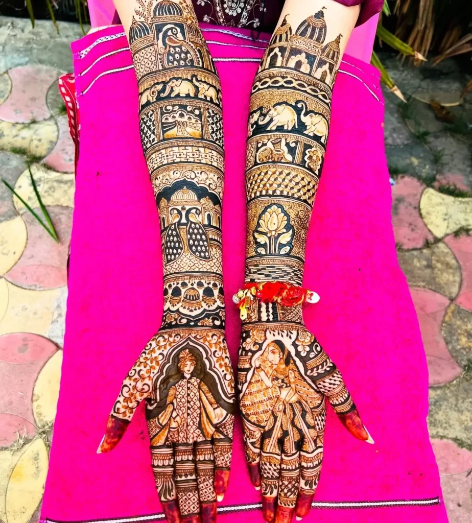 Bridal Front Full Hand Mehndi Design