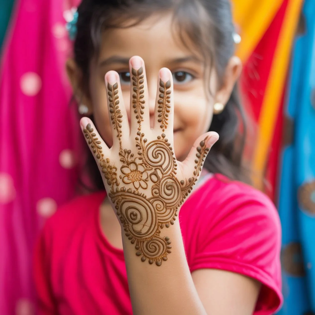 Top 80+ Simple Mehndi Designs for Kids, Babies, & Toddlers (2026) 21 Cute Mehndi Design For Kids