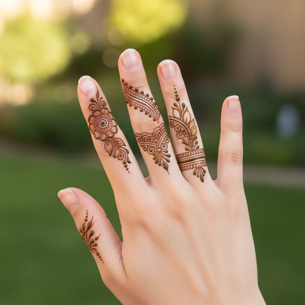 Finger Mehndi Design Easy And Beautiful