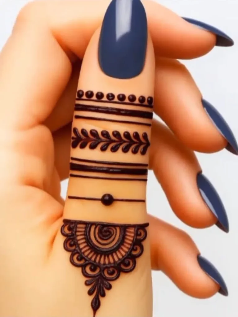 Floral Finger Mehndi Designs