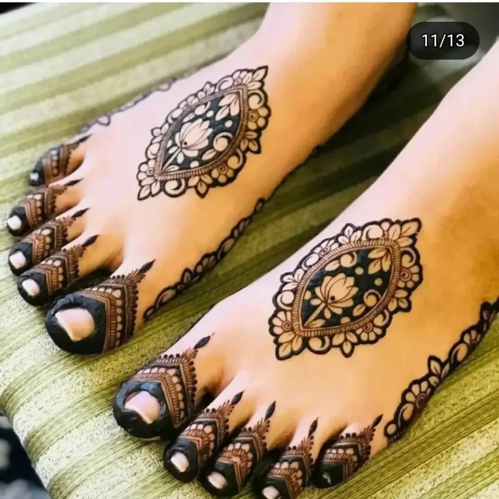 Foot Mehndi Design Simple And Easy Photo