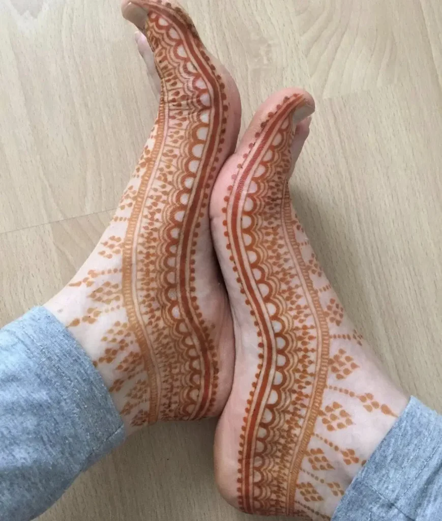 For Eid Pakistani Foot Mehndi Design