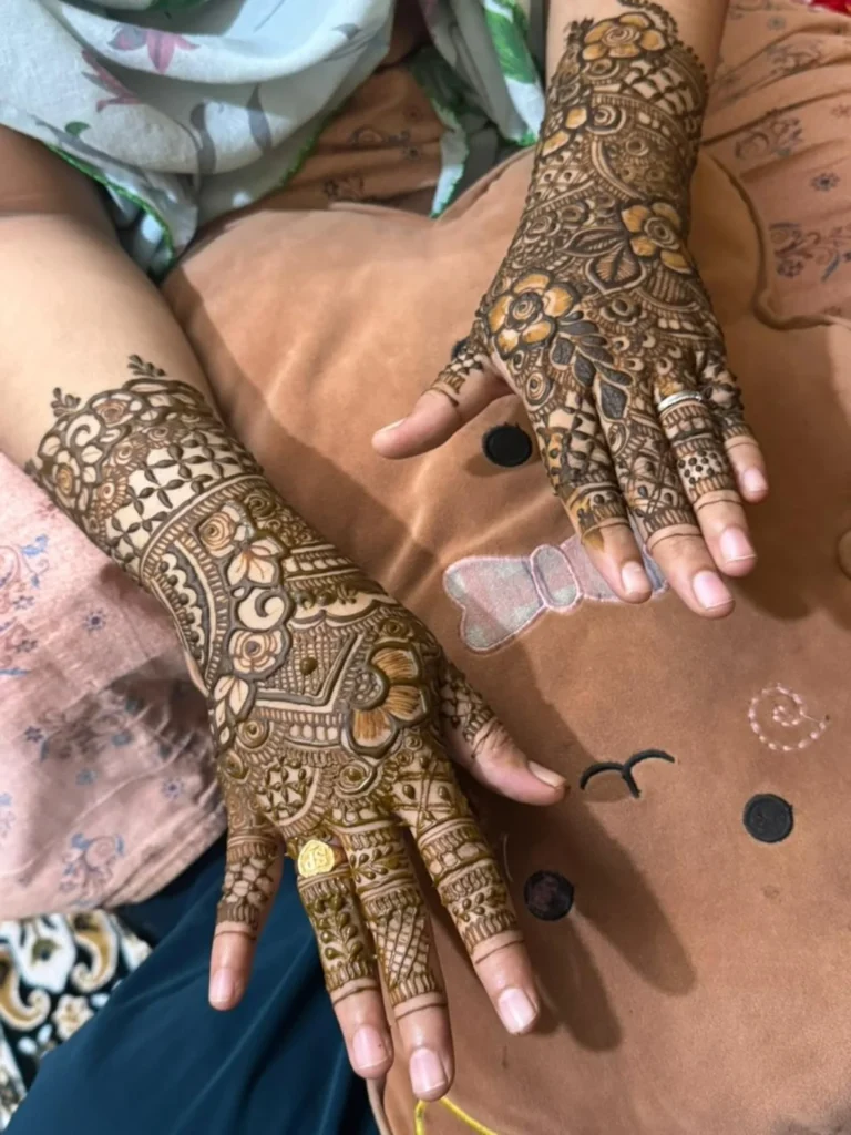 Gorgeous bridal henna designs