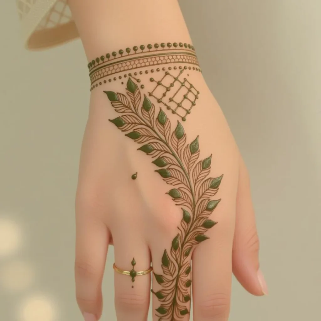 Jaali Finger Mehndi Design