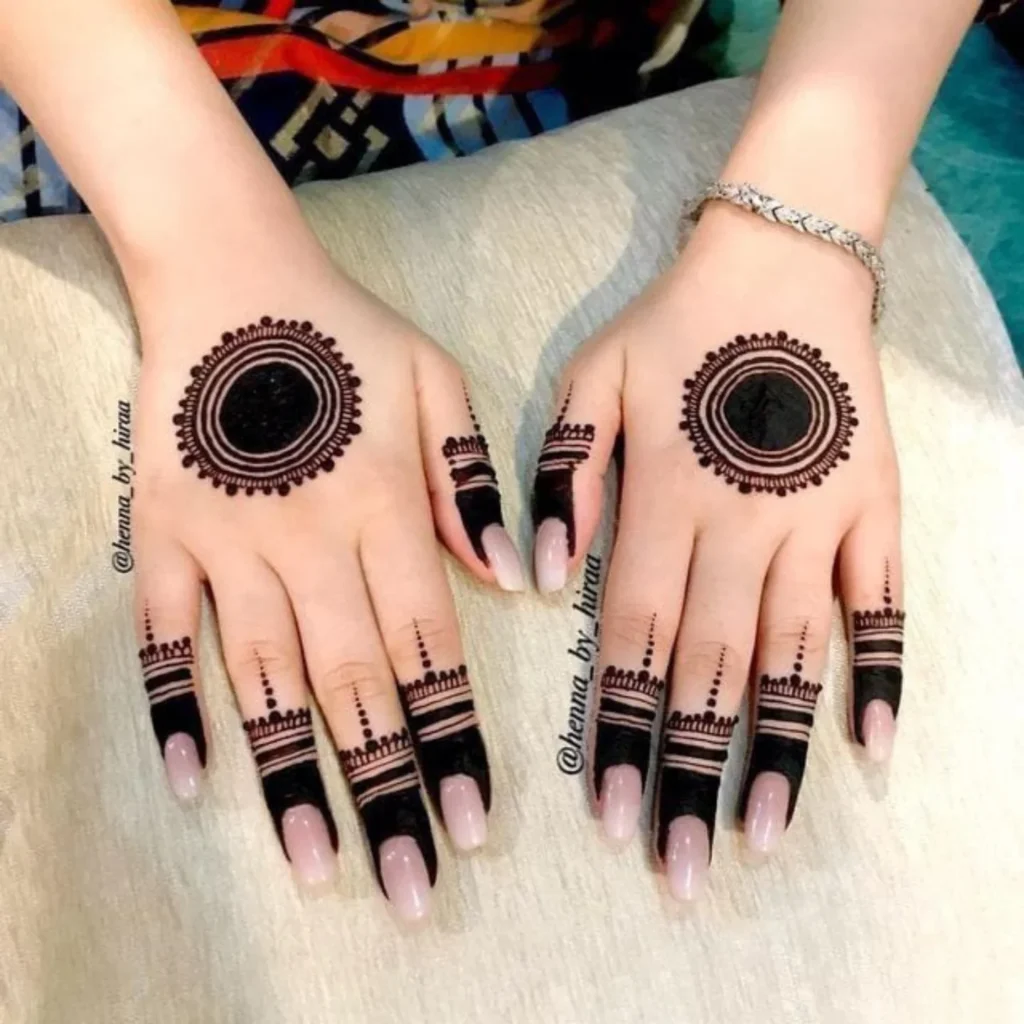 Mandala Finger Mehndi Pattern