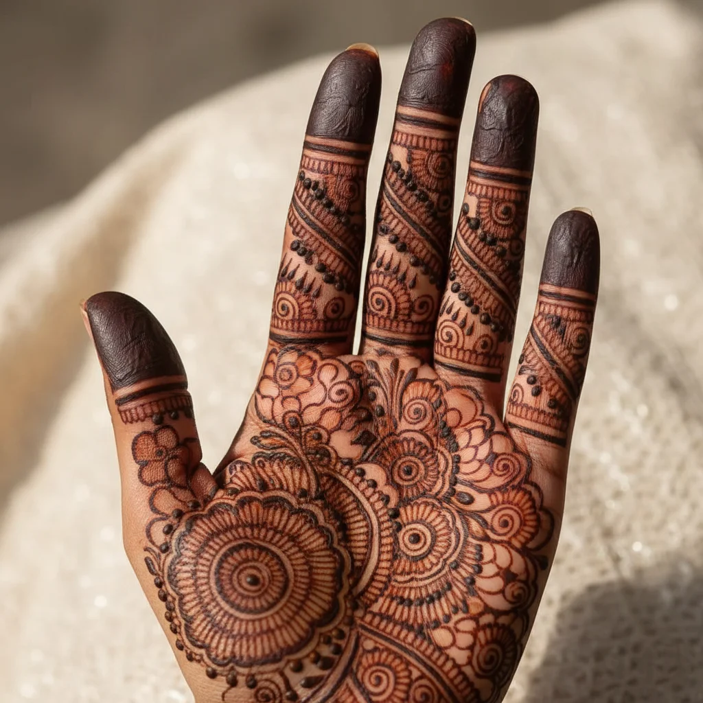 Mehndi Design on the Finger