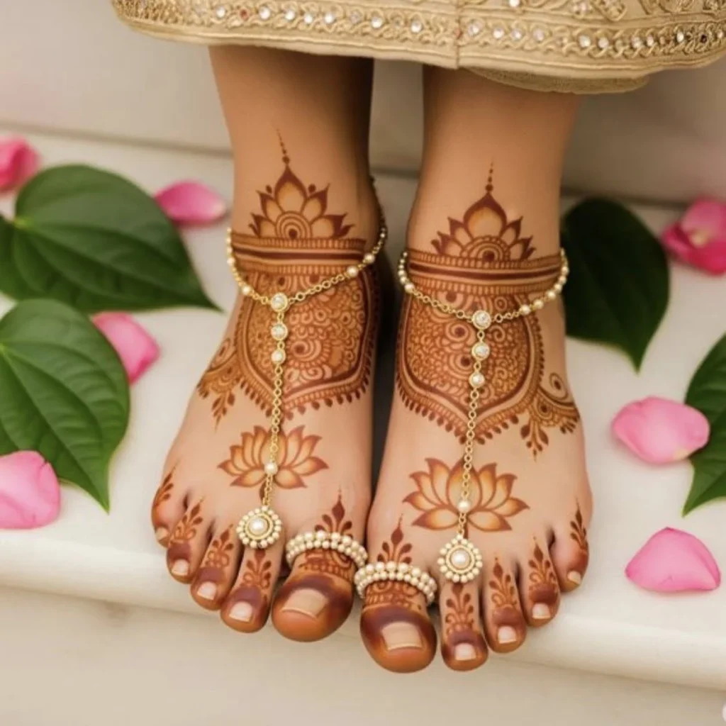 Pair Ki Cute Simple Easy Foot Mehndi Design