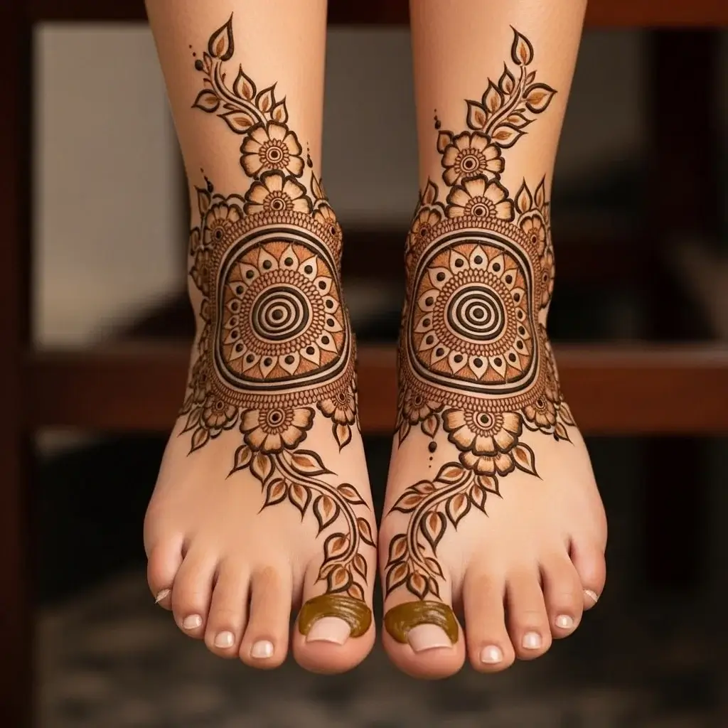 Pair Ki Easy Leg Mehndi Design Images Simple