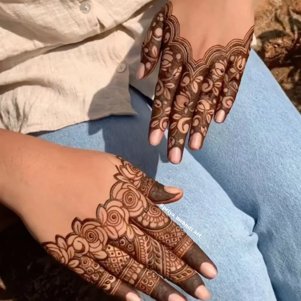 Party Wear Finger Mehndi