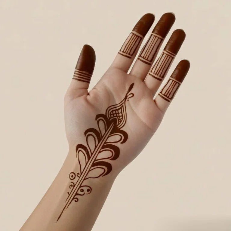 Rabeeca Khan Mehndi Design Simple
