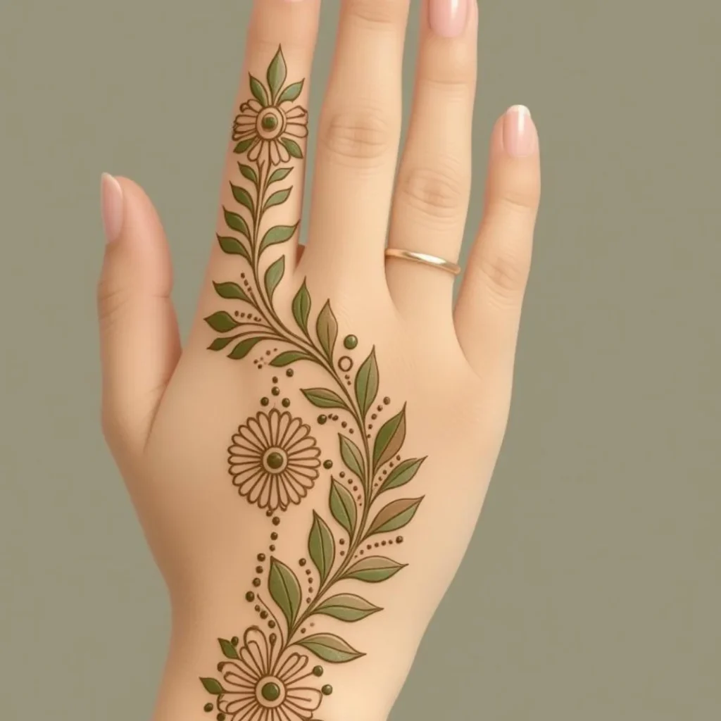 Sangeet Finger Mehndi Idea