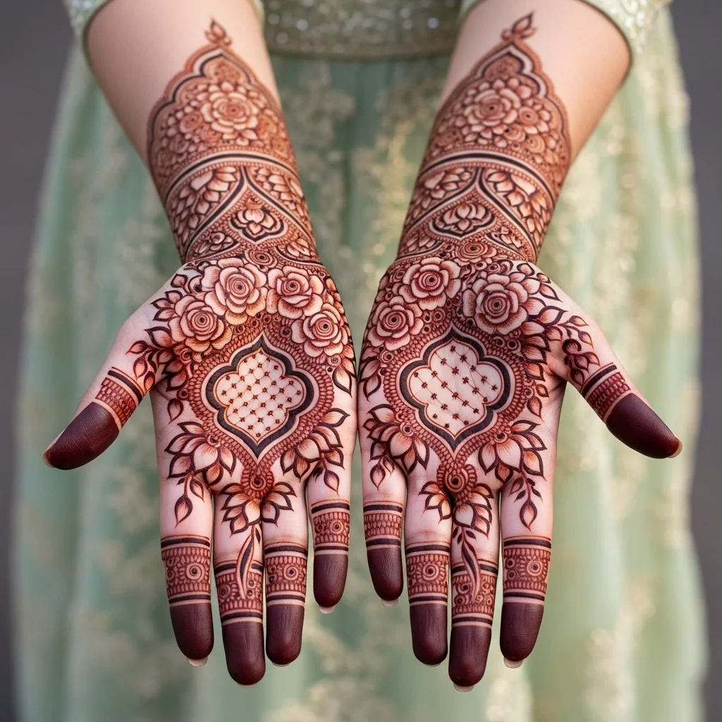 Semi Bridal Mehndi Design