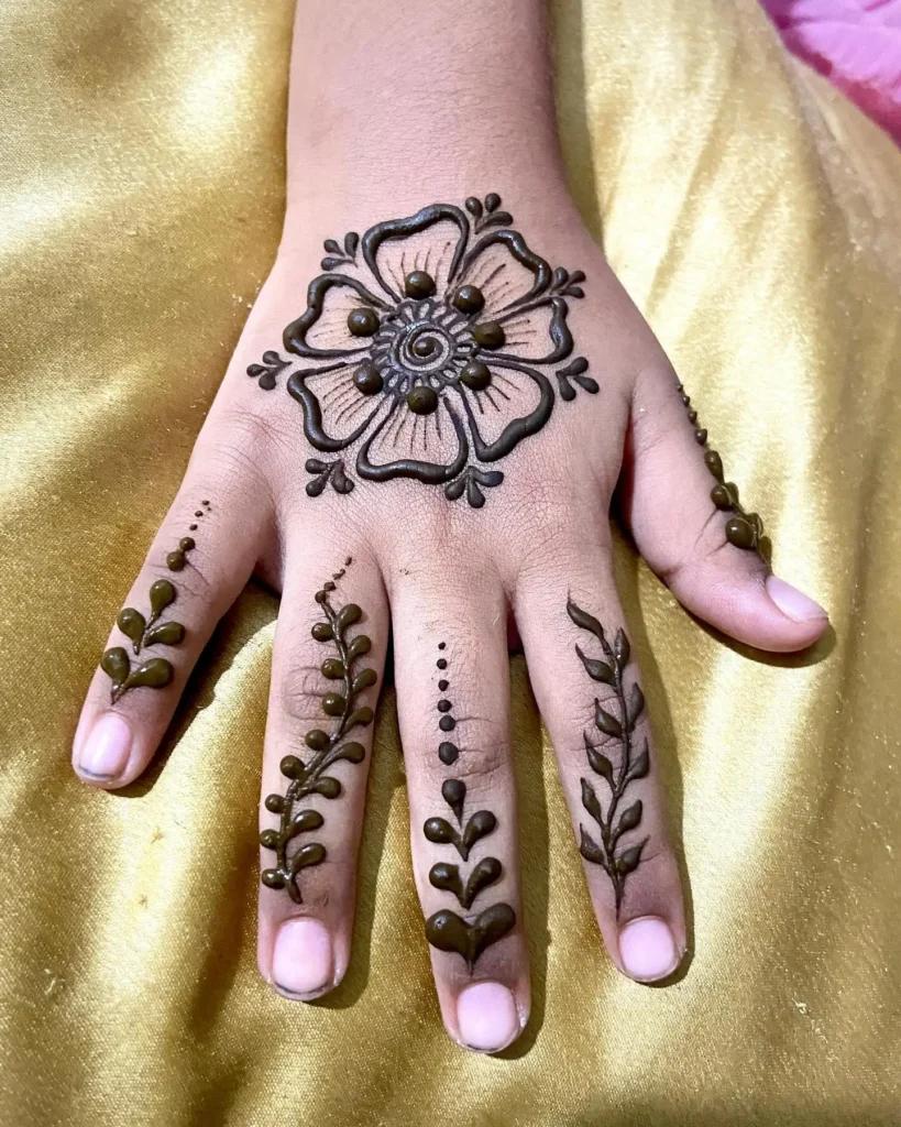 Top 80+ Simple Mehndi Designs for Kids, Babies, & Toddlers (2026) 24 Simple Mehndi Designs For Kids