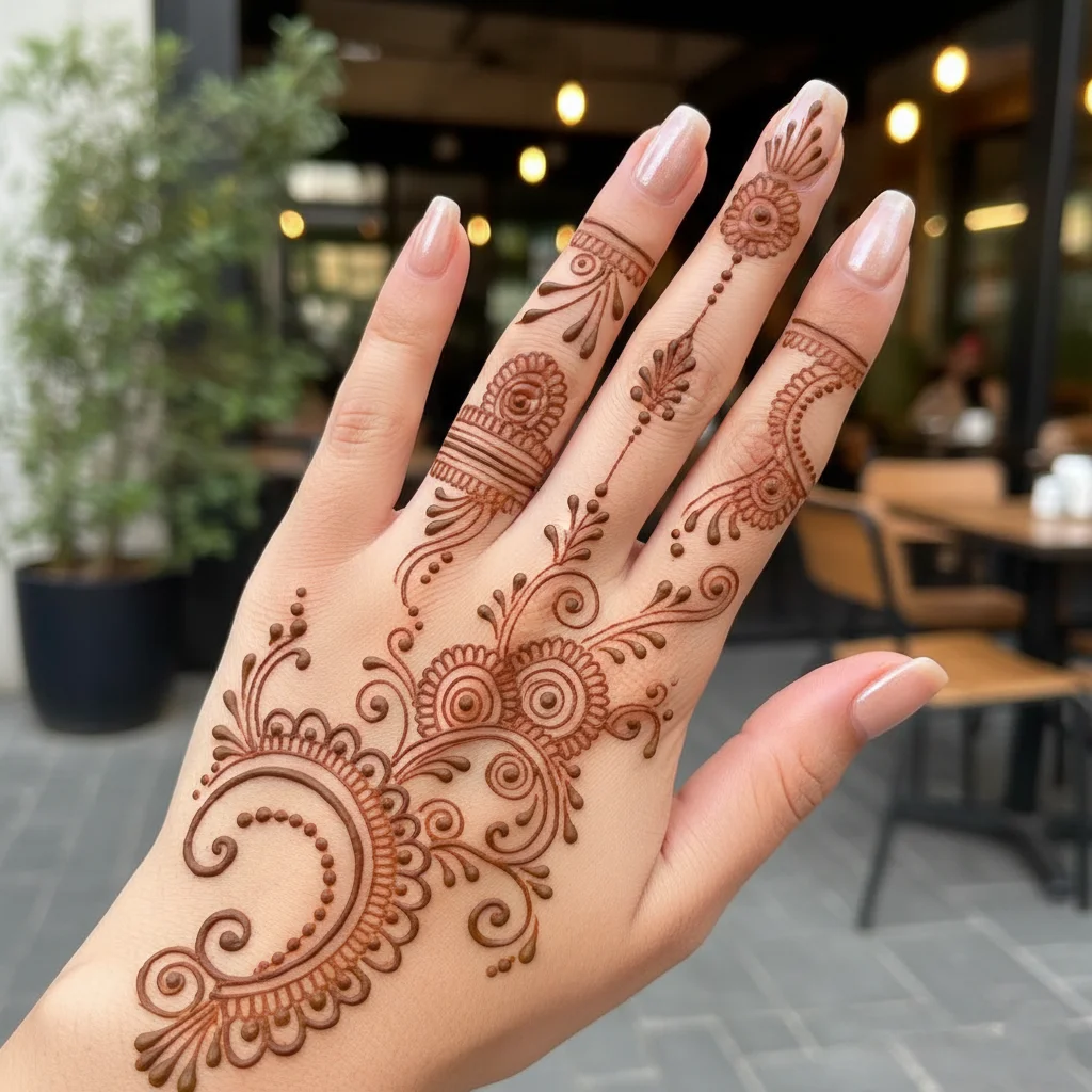 Stylish Finger Mehndi Design