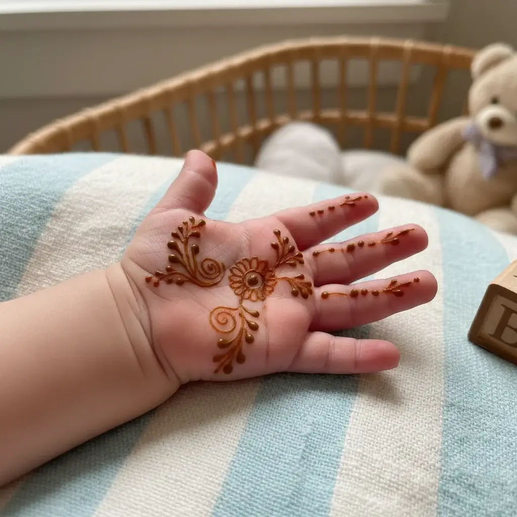 Top 80+ Simple Mehndi Designs for Kids, Babies, & Toddlers (2026) 10 Tiny Hand Mehndi Design For Babies