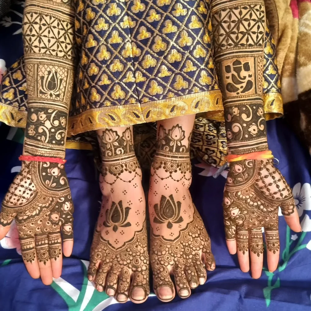Wedding mehndi design for brides