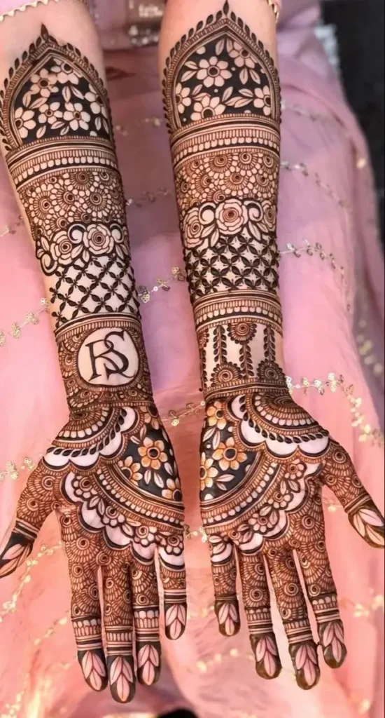 Bridal Mehndi Design Simple Front Hand