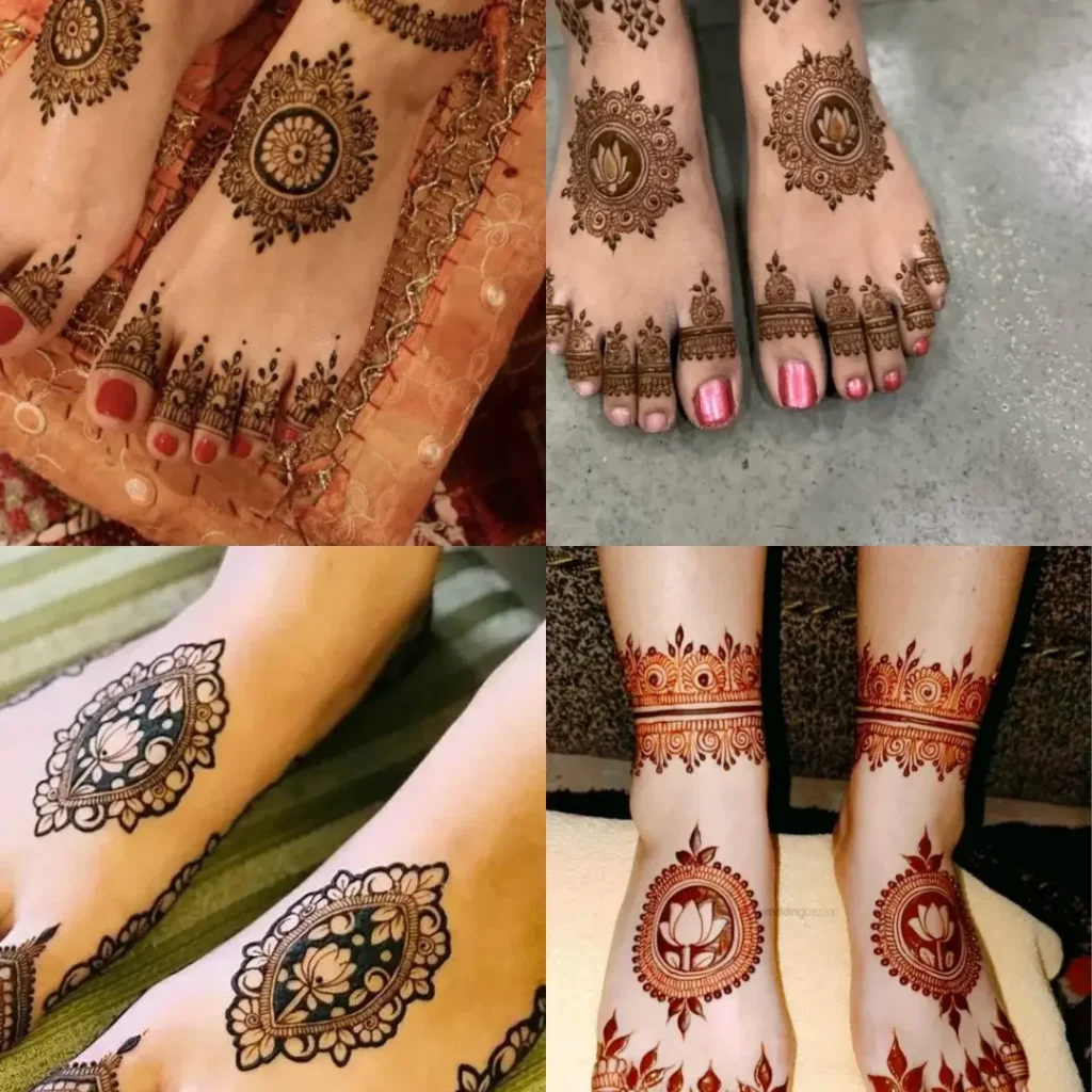 पैरों की मेहंदी डिजाइन