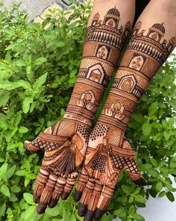 सिंपल दुल्हन मेहंदी डिजाइन फोटो