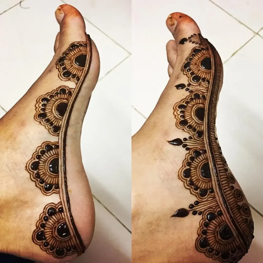 Best 90+ Easy Leg Mehndi Designs 2026 76 Border Side Leg Mehndi Designs