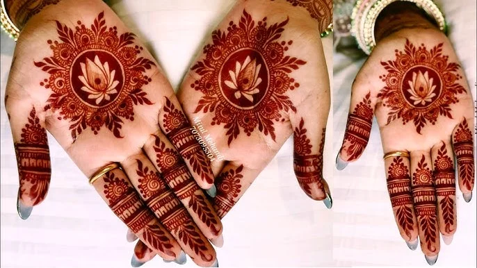 Brides Specifically Lotus Mehndi Design