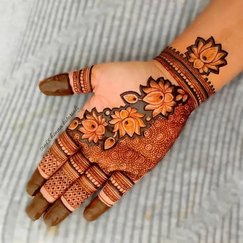 Diwali Mehndi Design Front Hand