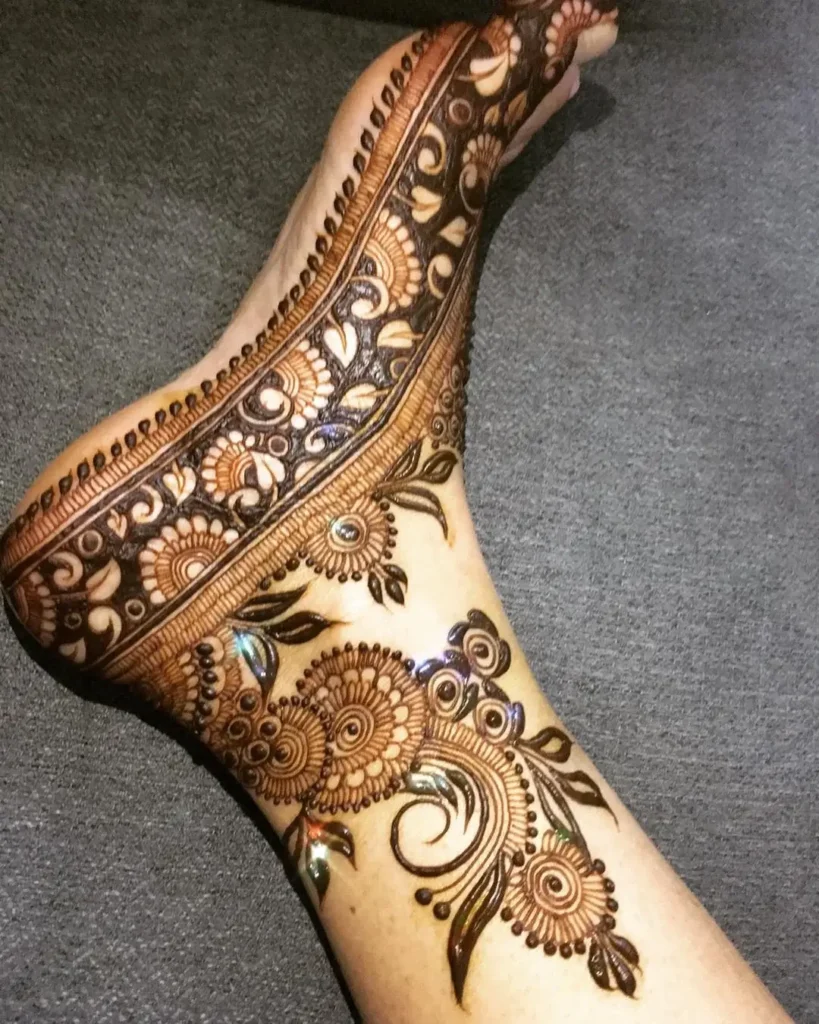Best 90+ Easy Leg Mehndi Designs 2026 67 Easy Leg Mehndi Design
