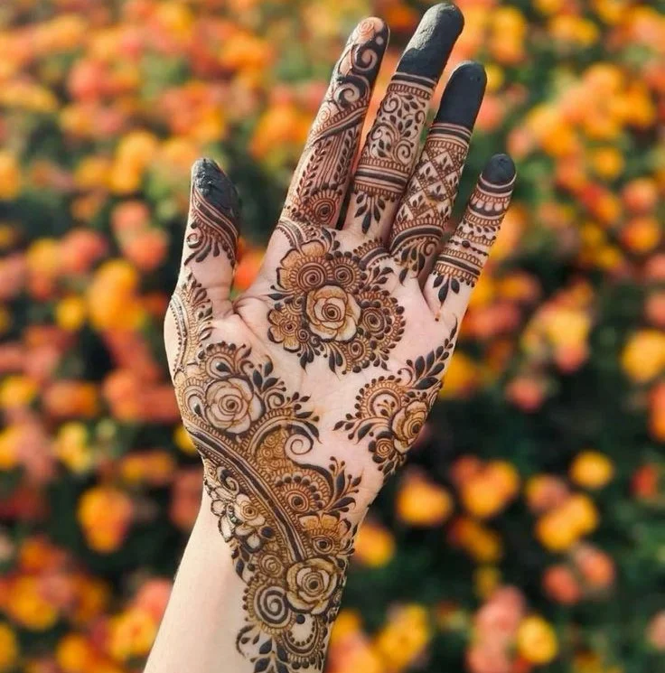 Fusion happy diwali mehndi design
