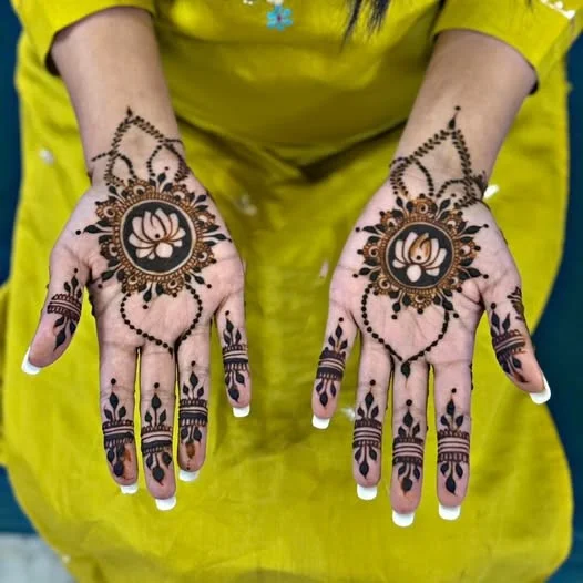 Instagram Lotus Mehndi Design