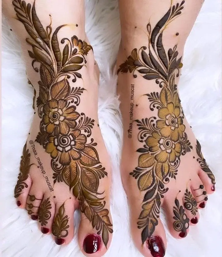 Best 90+ Easy Leg Mehndi Designs 2026 78 Leg Bridal Mehndi Design