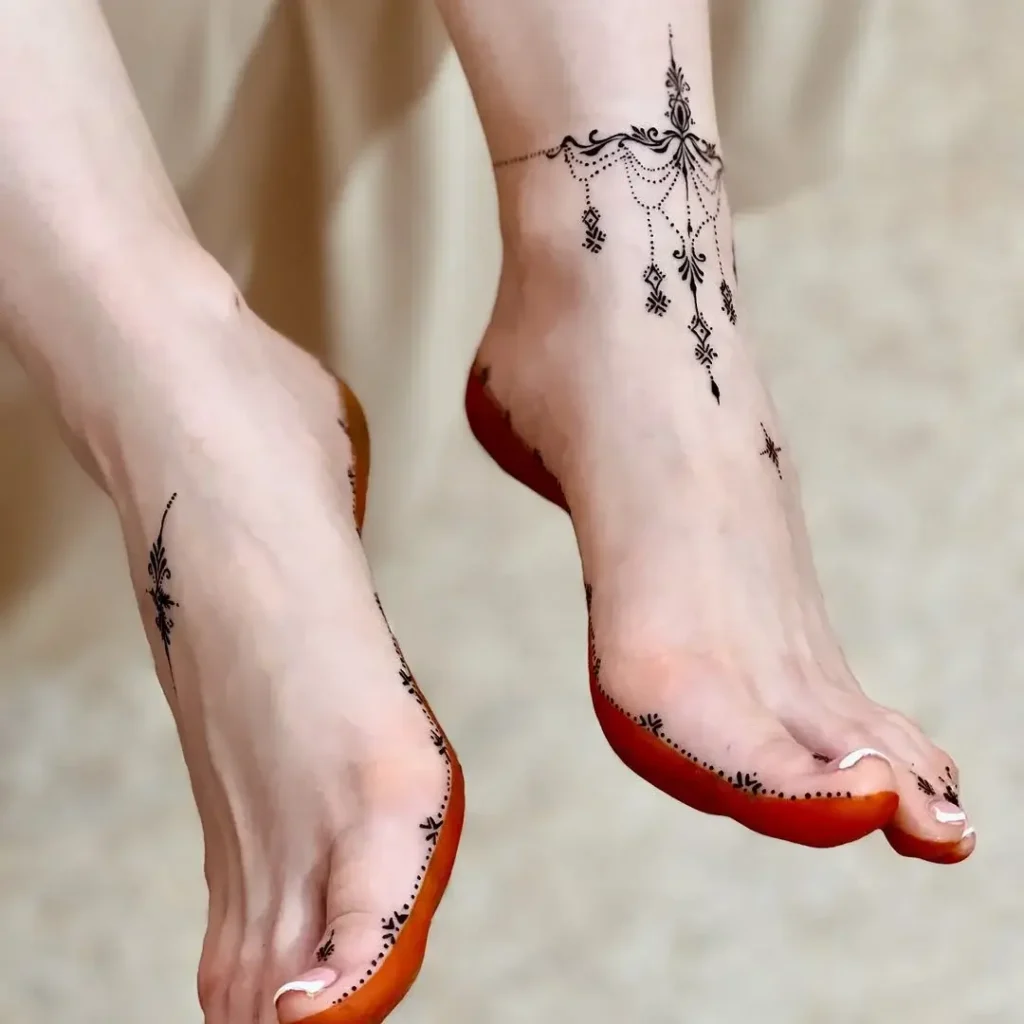Best 90+ Easy Leg Mehndi Designs 2026 77 Leg Foot Mehndi Design Simple And Easy Photo