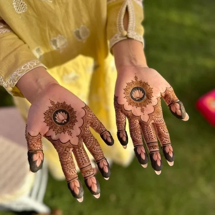 Lotus Flower Mehndi Design