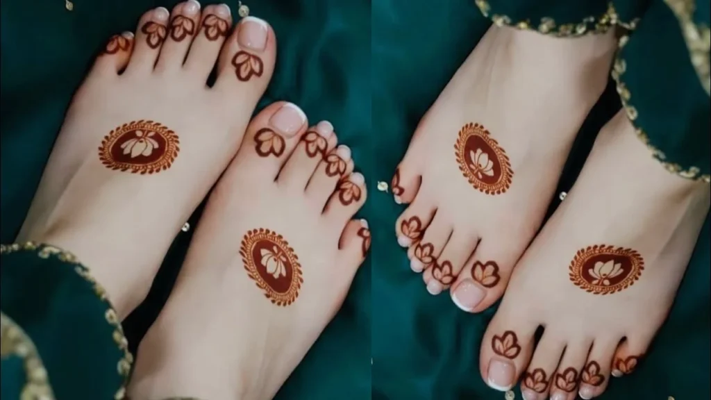 Lotus Mehandi Design for Feet