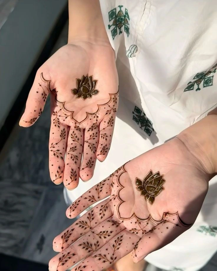 Lotus Mehndi Design in Buddhist Culture