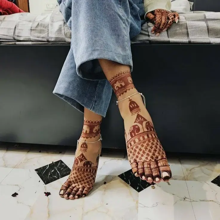 Best 90+ Easy Leg Mehndi Designs 2026 68 Modern Instagram Leg Mehndi Design