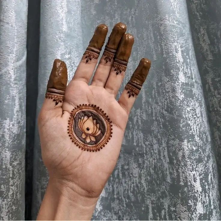 Simple Lotus Flower Henna