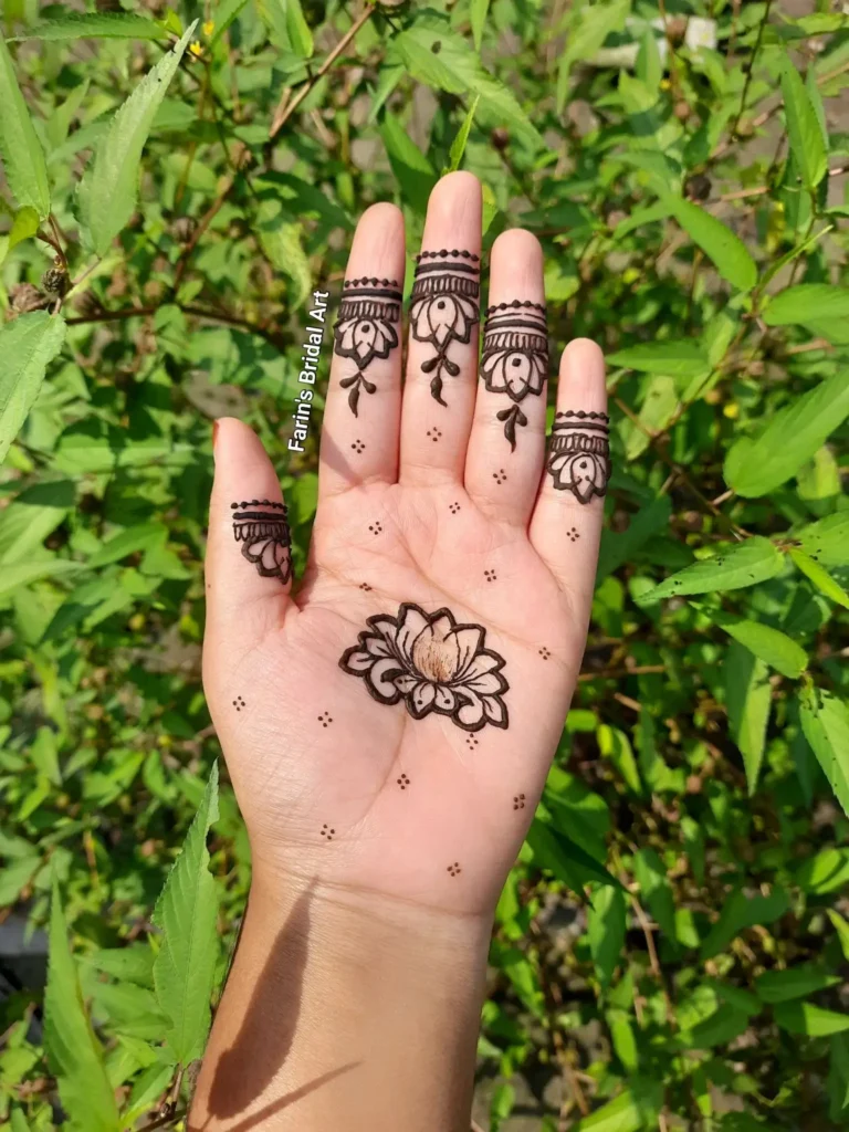lotus mehendi design